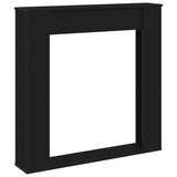 Fireplace Surround Black Oak 100x20x100 cm Engineered Wood 865982