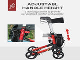 Folding Rollator Walker with Seat and Backrest, Lightweight Walking Frame with Detachable Storage T3398P343291