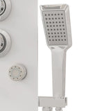 Shower Panel Unit Glass 25x47.5x130 cm White 151419