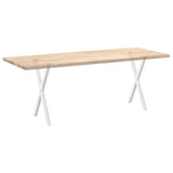 Dining Table Legs X-Shaped 2 pcs White 50x cm Steel 4012909