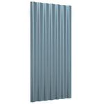 Roof Panels 36 pcs Galvanised Steel Grey 80x36 cm 319139
