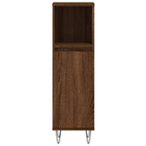 ZNTS 3 Piece Bathroom Cabinet Set Brown Oak Engineered Wood 3187796