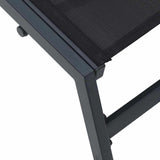 Sunlounger 1-person Black and Anthracite 197 x 54 x 86 cm Steel 42010348