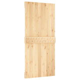 Sliding Door Natural and White 95 x 210 cm Solid Pine Wood 3444955