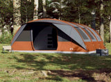 Family Tent Tunnel 7-Person Grey and Orange Waterproof 94627