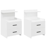 Bedside Cabinets 2 pcs with 2 Drawers White 40x36.5x62 cm 858633