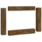 8 Piece TV Cabinet Set Smoked Oak Engineered Wood 3114299