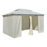 Garden Marquee with Curtains 4x3 m White 43216