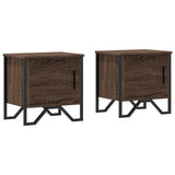 ZNTS Bedside Cabinets 2 pcs Brown Oak 40x30x40 cm Engineered Wood 848523