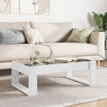 ZNTS Coffee Table with Infinity LED White 90x53x30 cm 847637