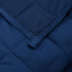 ZNTS Weighted Blanket Blue 220x235 cm King 15 kg Fabric 350801