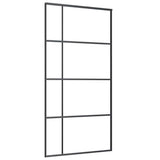Sliding Door with Hardware Set Black 102,5x205 cm ESG Glass 3375952