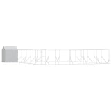 Outdoor Dog Kennel with Roof Silver 12x12x2.5 m Galvanised Steel 3190482