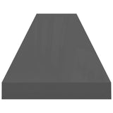 Floating Wall Shelves 4 pcs High Gloss Grey 120x23.5x3.8 cm MDF 323801