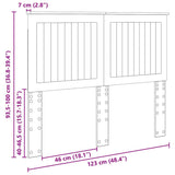 Headboard with Headboard Black Oak 120 cm Engineered wood 887781