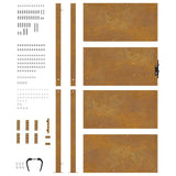 Garden Gate 100x175 cm Corten Steel 153206