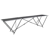Folding Pasting Table MDF and Aluminium 300x60x78 cm 140718