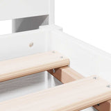 Bookcase Bed without Mattress White 140x200cm Solid Wood Pine 3323027