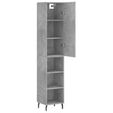 Highboard Concrete Grey 34,5x34x180 cm Engineered Wood 3198997