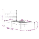 Bed Frame without Mattress Small Single Solid Wood 3101178