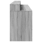 Desk with LED Lights Grey Sonoma 200x55x91 cm Engineered Wood 3309443