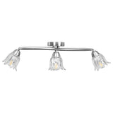 289230 Ceiling Lamp with Transparent Glass Shades for 3 E14 Bulbs Tulip