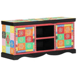 TV Cabinet Multicolour 100 x 35 x 50 cm Solid Mango Wood 4017571