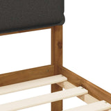Bed Frame with Upholstered Headboard Natural and Dark Grey 904271