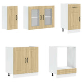 8 Piece Kitchen Cabinet Set Kalmar Sonoma Oak Engineered Wood 3314794
