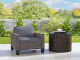 Single Rattan Armchair, with Cushions - Mixed Grey T3398P311632
