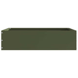Lawn Edging 6 pcs Olive Green 50 x 50 x 13 cm Steel 874723