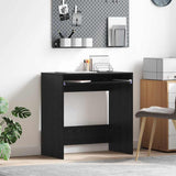 Desk with Drawer Black Oak 77.5 x 43 x 79 cm Engineered Wood 869515