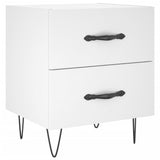 Bedside Cabinets 2 pcs White 40x35x47.5 cm Engineered Wood 827293