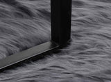 Faux Sheepskin Rug Tafalla Anthracite 120 x 170 cm Polyester 42021592