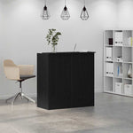 Reception Desk Black Oak 100x50x103.5 cm Engineered Wood 3324161