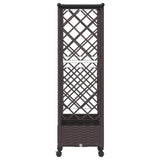 Raised Bed with Trellis and Roof Brown 164 x 40 x 127 cm PP 3423120