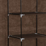 282454 Wardrobe with Compartments and Rods Brown 150x45x175 cm Fabric