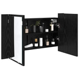 Bathroom Mirror Cabinet with Shelf Black Oak 80 x 12 x 45 cm 886228