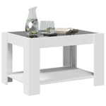 ZNTS Coffee Table with LED White 73x53x45 cm Engineered Wood 847546