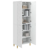 Cabinet Set 2 pcs High Gloss White Engineered Wood 3416704