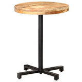 Bistro Table Round 60x75 cm Rough Mango Wood 320265