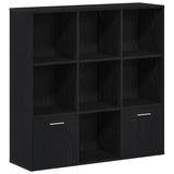 Book Cabinet Black Oak 98x29x97.5 cm Engineered Wood 862471