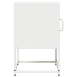 ZNTS Bedside Cabinet White 36x39x60.5 cm Cold-rolled Steel 853331