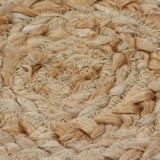 Area Rug Braided Design Jute 120 cm Round 245343
