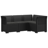 4-Seater Garden Sofa with Cushions Rattan Look PP Anthracite 3443963