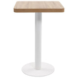 Bistro Table Light Brown 50x50 cm MDF 286426