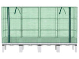 Raised Bed with Greenhouse Cover Rattan Look 160x40x140 cm 4015849