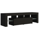 ZNTS TV Cabinet with LED Lights Black 140x36.5x40 cm 804365