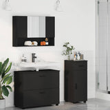 Bathroom Furniture Set 3 pcs Black Engineered Wood and Metal 3393034