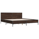 Bed Frame without Mattress Brown Oak 180x200 cm Super King 3280016